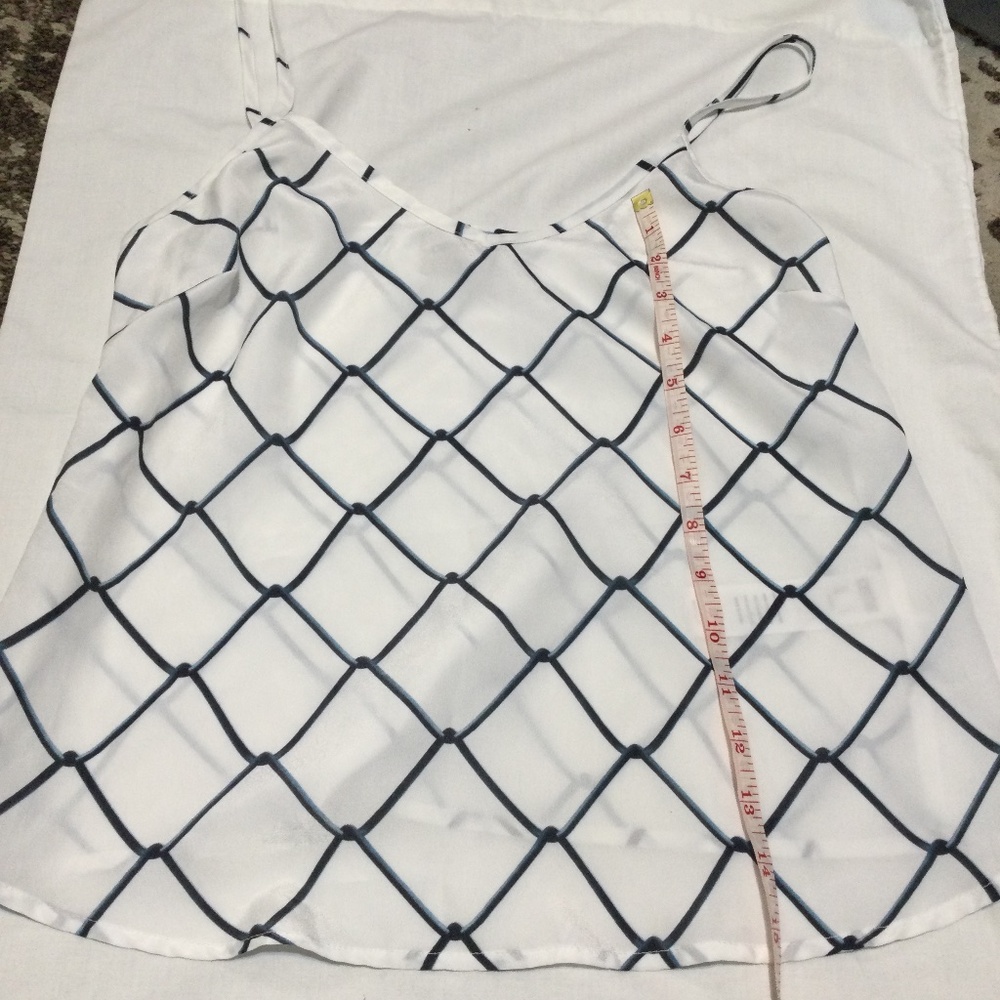 ASOS: Chain print Black with blue highlights camisole Size 2 or small